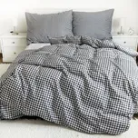 Bavlněné povlečení Kostička šedá Zapínání: zip, Velikost polštáře: 50x70, Velikost přikrývky: 140x220