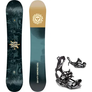 Snowboard Gravity snowboards Snowboard komplet Gravity Silent 25/26 + vázání RAVEN Fastec FT360 Black Velikost: 161 cm, Velikost vázání: L