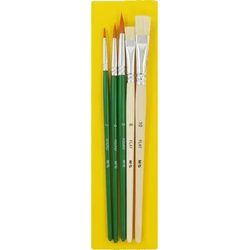 Umělecký štětec M&G Sada štětců M & G 5 ks, kulaté + ploché / 2,4,8 + 8,10 /