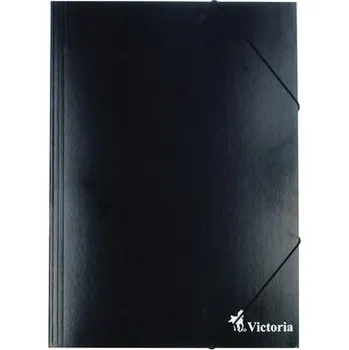 Archivační box VICTORIA Deska s gumičkou, kartonová A4, VICTORIA, černá