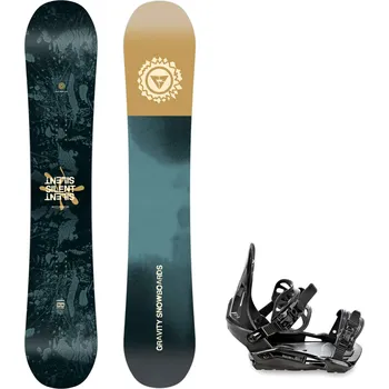 Snowboard Gravity snowboards Snowboard komplet Gravity Silent 25/26 + vázání RAVEN S230 Black Velikost: 161 cm, Velikost vázání: S/M