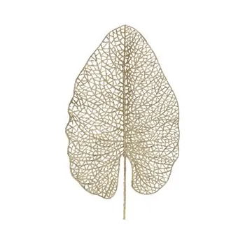 Vánoční dekorace KOOPMAN Dekorace - Větvička na stonku 67 cm Glitter zlatá, mix / 1ks