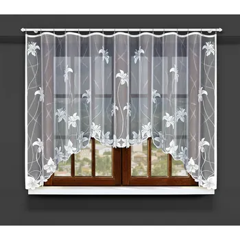 Záclona Dekorační žakárová záclona s řasící páskou CYNTHIA 150 bílá 300x150 cm MyBestHome