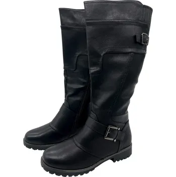 Dámská zimní obuv Listar Dámské černé nadměrné zimní kozačky pro širší lýtka 01 Barva: Černá, Velikost: 42