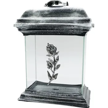 Lucerna Madona Hřb.Katedrála 26 cm růže stříbrná