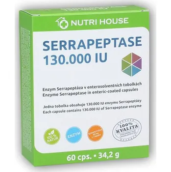 Přírodní produkt Nutrihouse Serrapeptase 130000 IU 60 cps.