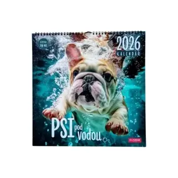 Kalendář Nástěnný kalendář 2026 Psi pod vodou 33x33cm
