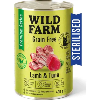 Krmivo pro kočku WILD FARM Premium Grain Free Lamb and Tuna 400g - krmivo bez obilovin pro sterilizované kočky