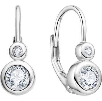 Náušnice ORO Silver Elegantní stříbrné náušnice s čirými kamínky stříbro 925
