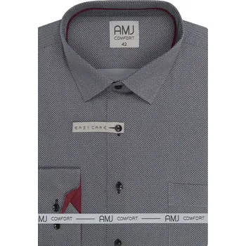 Pánská funkční košile Slim Fit AMJ VDSER 1488 grafit velikost 41