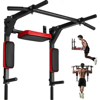 VEVOR multifunkční hrazda, nástěnná hrazda na shyby pro domácí posilovnu, odolná ocelová hrazda na shyby pro cvičení horní části těla, sada Power Tower, tréninkové vybavení, fitness, nosnost 200 kg