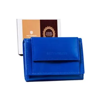 Peněženka Peterson dámská peněženka z pravé kůže modrá