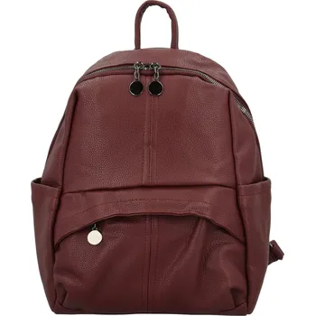 Trendy dámský koženkový kabelko-batoh Toska, vínový
