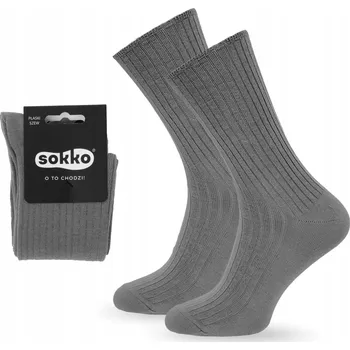 Dámské ponožky SOKKO Ponožky Dámské Dlouhé Šedé Bez Tlaku