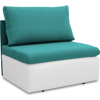 Pohovka Jednolůžková rozkládací pohovka Toledo Tyrkysová/Bílá