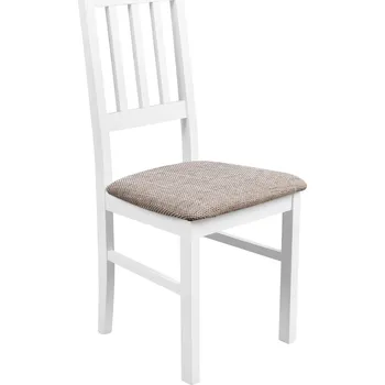 Jídelní židle Dřevěná židle BOS 04 Bílá/Béžová