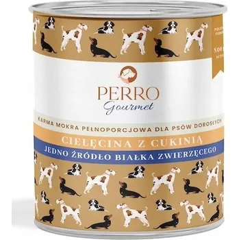 Krmivo pro psa Perro Gourmet Monoproteinové Krmivo Vlhké Telecí s Cuketou 800g pro Psa