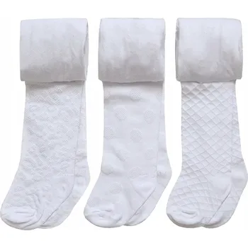 Dětské punčocháče YOCLUB bílé bavlna velikost 92