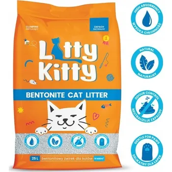 Podestýlka pro kočku LITTY KITTY Přírodní Bentonitové stelivo stelivo pro kočky 25L