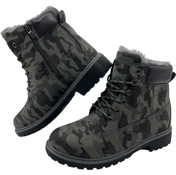 Pánská zimní obuv Pánské vojenské šnerovací zimní boty 02 Barva: Vojenská, Velikost: 39