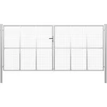 zahrada-XL Zahradní brána pozinkovaná ocel 400 x 200 cm stříbrná 144303