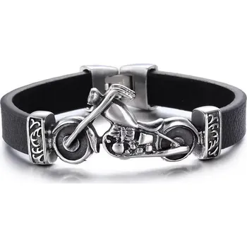 Náramek Gaira® Kožený náramek Moto 30856