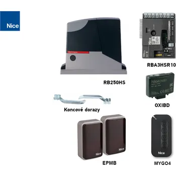 Pohon brány Sada pohonu pro brány do 250 kg NICE Robus Hi-Speed RB250HS (C)