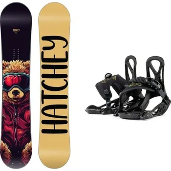 Snowboard Hatchey Teddy dětský snowboard + Beany Kido vázání 110 cm + XXS (EU 25-32) + DÁREK + Doprava ZDARMA