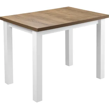 Jídelní stůl Kuchyňský stůl LAP 100x70 Bílá/Dubová Lefkas