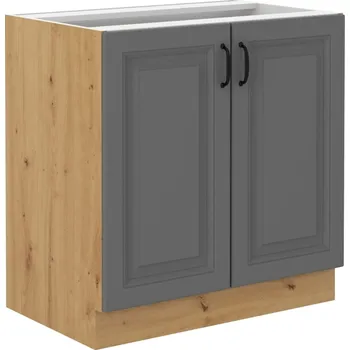 Kuchyňská skříňka Skříňka do kuchyně STILO 80 D 2D šedý/Dub Artisan