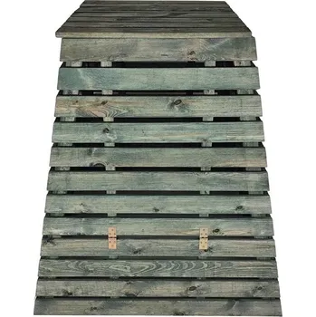Kompostér Dřevěný kompostér 1040 L pyramida, zelený