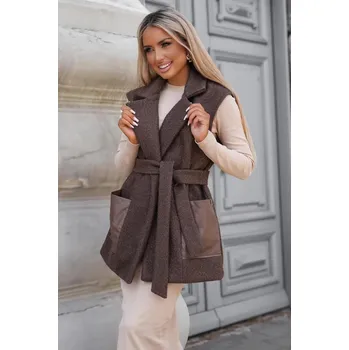 Dámská vesta Dámská módní vlněná vesta La Blanche 251410 barva: hnědá