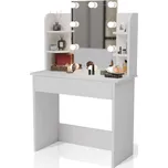 Juskys Toaletní stolek s LED osvětlením - bílý