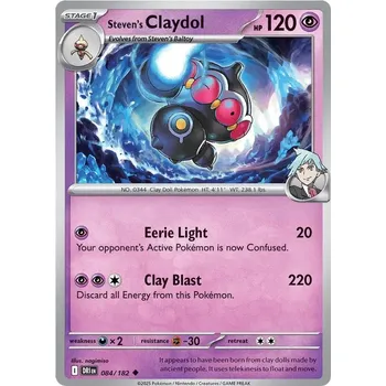 Karetní hra Steven's Claydol 084/182 - Destined Rivals Typ karty: Reverse Holo