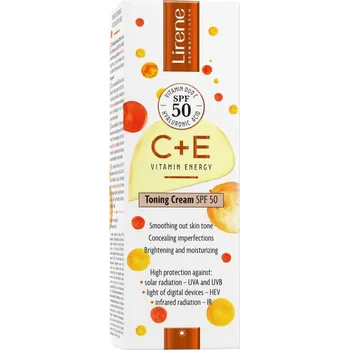 Opalování LIRENE Vitamin Energy C+E Tonizující krém SPF 50, 30 ml