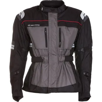 Moto bunda VENOM - šedá textilní moto bunda INFINE - XL