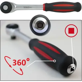 Ráčna Ráčna s otočnou rukojetí 1/4", 52z, 182 mm - 4CZ-144-11