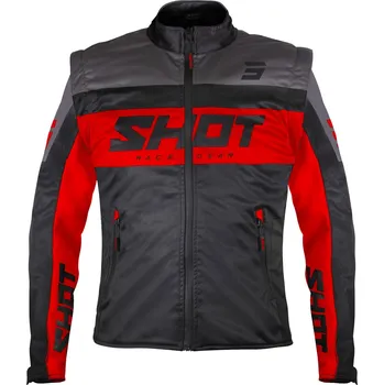 Moto bunda Softshellová bunda Shot Softshell Lite černo-červená
