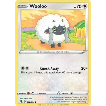 Karetní hra Wooloo 222/264 - Fusion Strike Typ karty: Reverse Holo