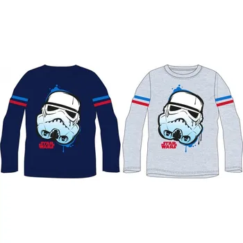 Chlapecké tričko Eplusm Star Wars tričko s dlouhým rukávem Barva: Šedá, Velikost: 110