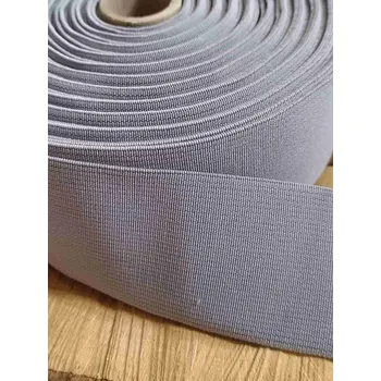 Textilie Pruženka hladká šíře 50 mm tkaná barva šedá světlá