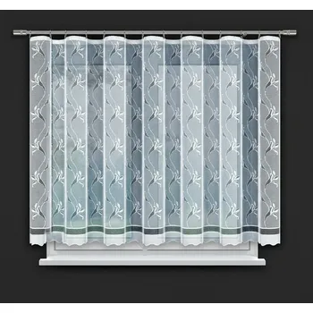Záclona Dekorační žakárová záclona s řasící páskou TAMARA 160 bílá 300x160 cm MyBestHome