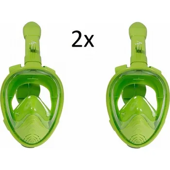 Potápěčské vybavení Set 2x Agama Dory celoobličejová maska na šnorchlování pro děti od 4 let Modrá + DÁREK