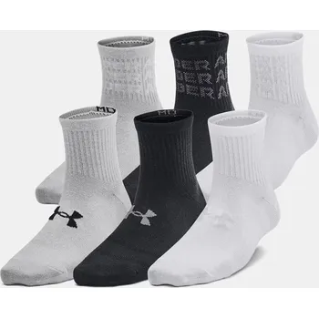Dámské ponožky Dětské ponožky Under Armour Essential 6pk Qtr velikost S black / gray