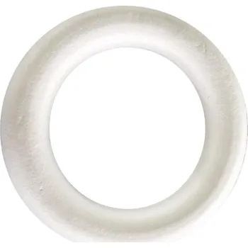 Polystyrenový věnec 24 cm bílý