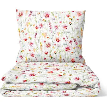 Povlečení DARRÉ Krepové povlečení Květy Velikost: 140 x 200 + 70 x 90