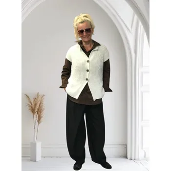 Pletená vestička dámská bílá one size