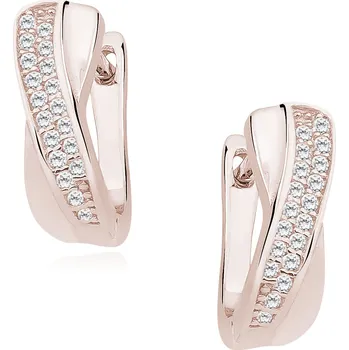 Náušnice Olivie Stříbrné náušnice ROSE se zirkony 1908 Ag 925; ≤2,4 g.