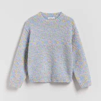 Dívčí svetr Reserved - Svetr s barevným vzorem - levandulová - 808FH-04X - 808FH-04X-116