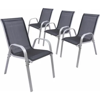 Stohovatelné zahradní židle, sada 4 ks